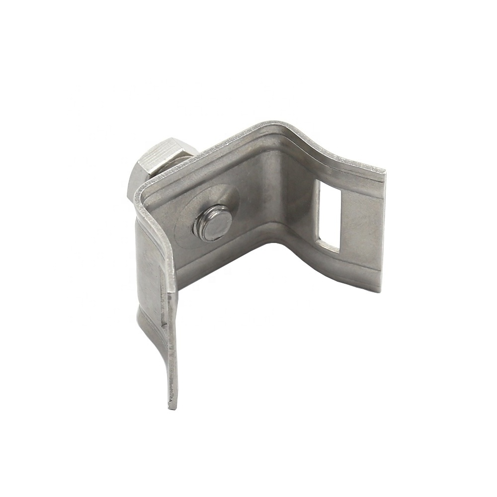 Stainless Steel Single Bolt Flared Leg Sign Mounting Pole Bracket