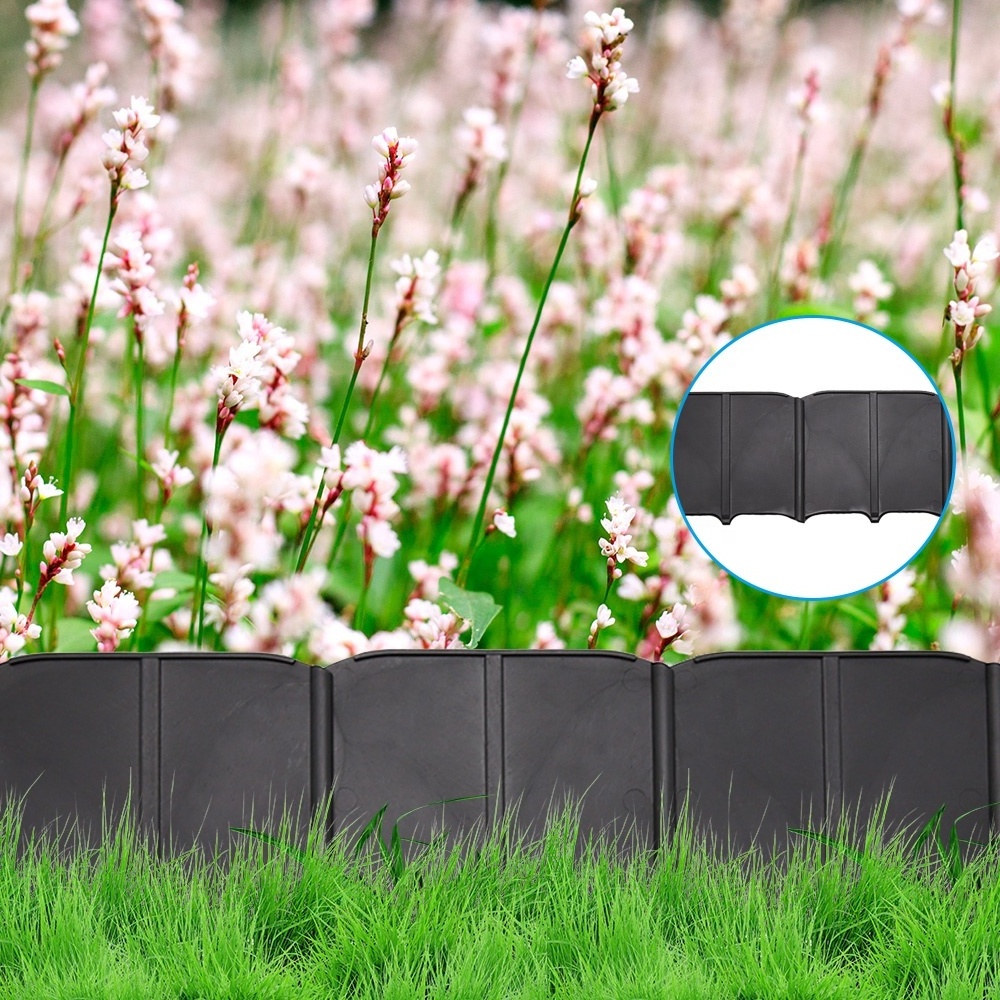 Hammer in Lawn Landscape Edging Garden Fence Fencing, Trellis & Gates Modern Plastic 3D Modeling Black for Flower Garden Design