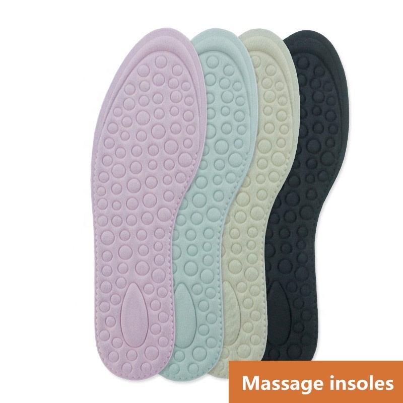 MASSAGE support deodorant, absorbent and breathable sponge massage The relief cuttable shoes insoles