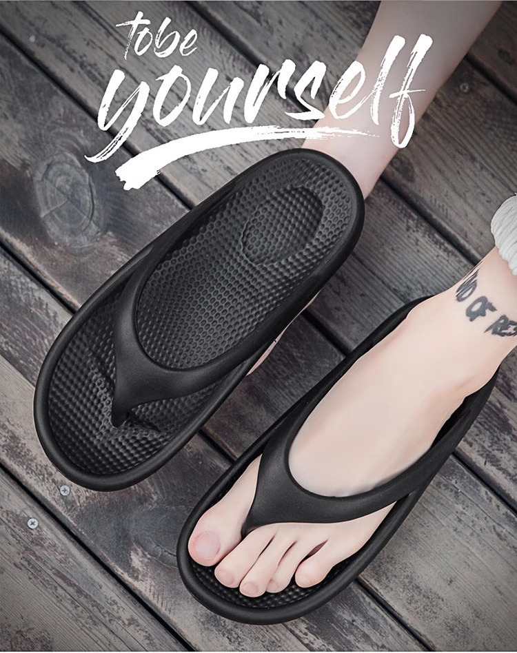 Custom Men Summer Slippers for Outdoor Non-slip Anti-odor Flip-flops Beach Sports Casual Sandals Rubber Flipflops Slippers