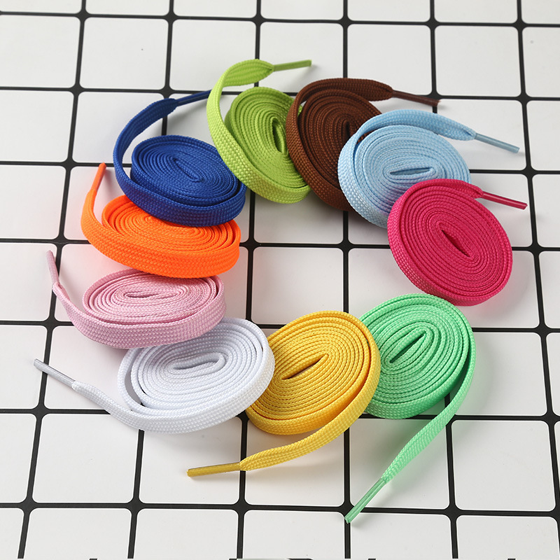 Wholesale Custom 31 Colors Fashion Shoe Laces 10 mm wide Polyester Shoelaces