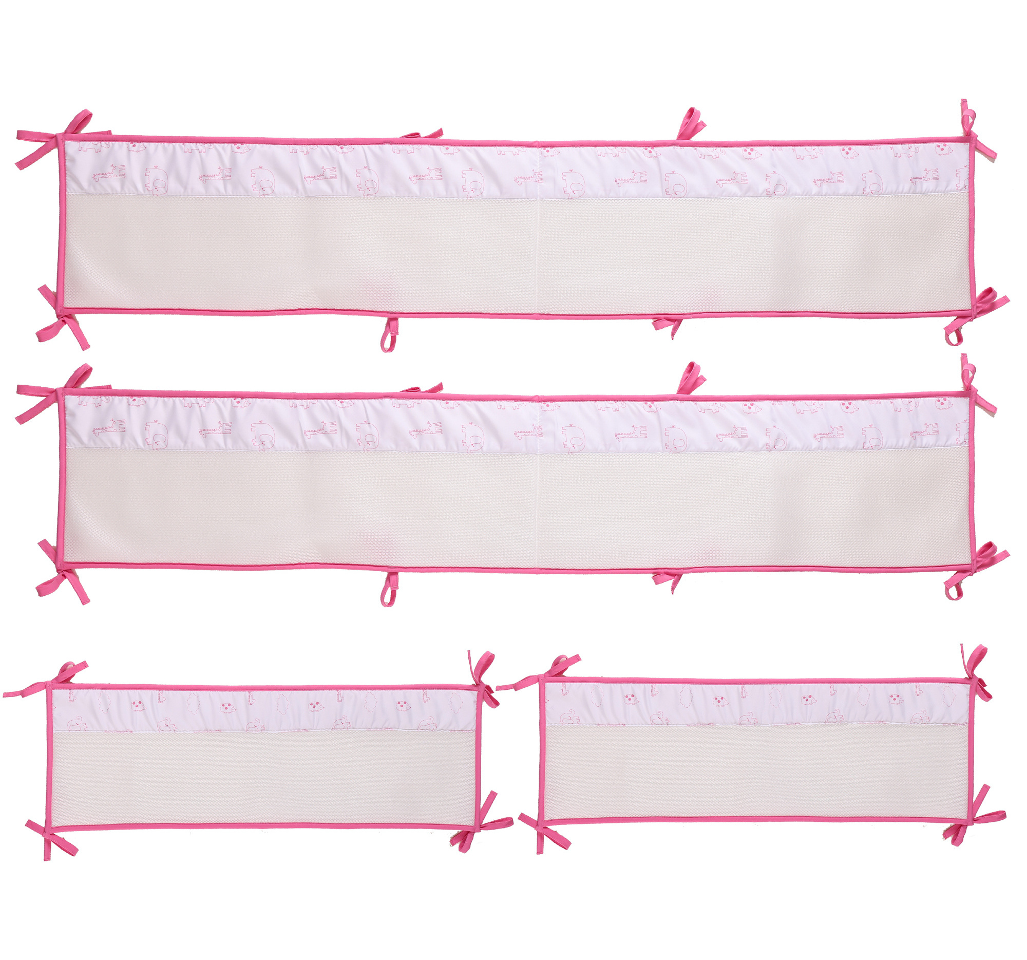 100% polyester microfiber Flexible 4pc design  Mesh Crib Liner Breathable Cribs  Anti Bumper Classic Collection