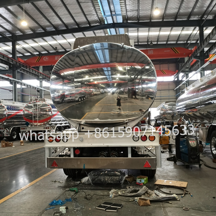 50000liter aluminum alloy tanker fuel oil trailer fuel tank semi trailer for sale