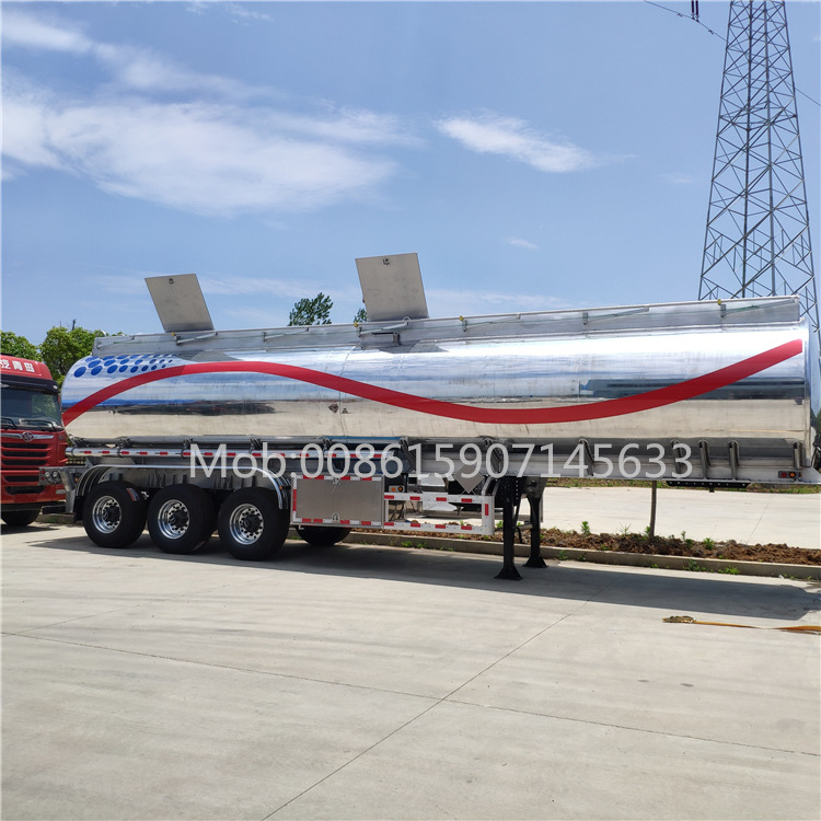 Mirror Diesel Petrol fueloline Edible Oil Transport Tank Fuel Tanker Truck Semi Trailer Aluminum Alloy Customized Semi-trailer