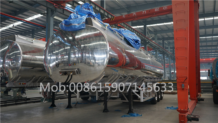 Mirror Diesel Petrol fueloline Edible Oil Transport Tank Fuel Tanker Truck Semi Trailer Aluminum Alloy Customized Semi-trailer