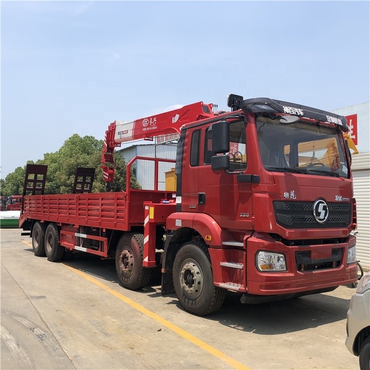 8x4 Shacman cargo truck 16 ton 20 ton crane with truck