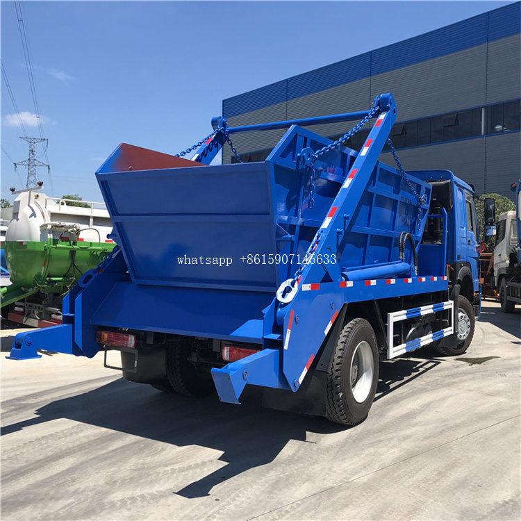 DALI HOWO garbage truck skip loader/hydraulic wing arm with container