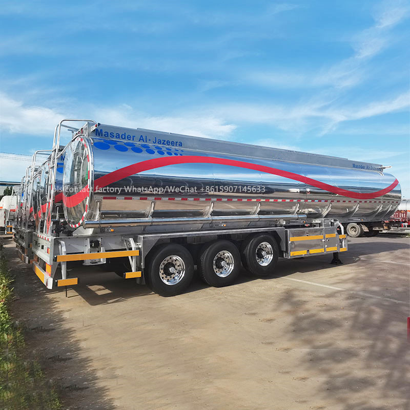 Factory New 42000l Diesel fueloline Fuel Oil Truck Semi Trailer Aluminum Fuel Tanker Tank Trailer For Sale Fuel Tank Trailer