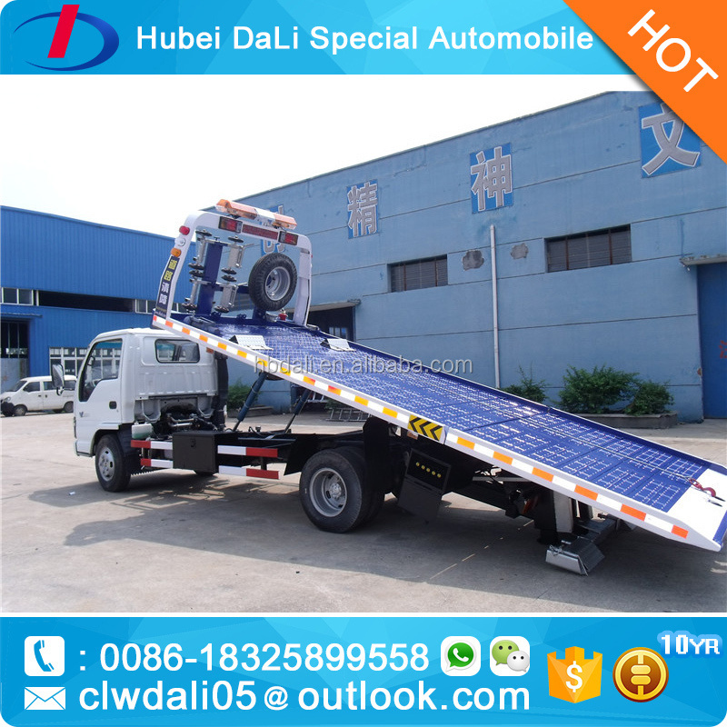 4 ton isuzu dongfeng foton 4x2  flatbed towing truck tow truck wrecker for sale