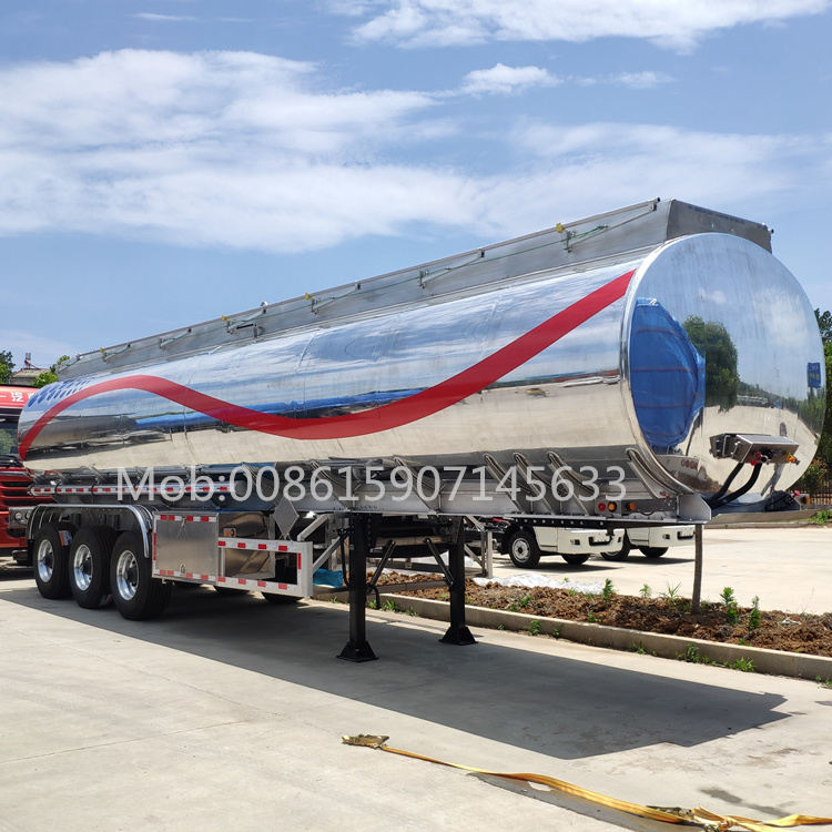 Mirror Diesel Petrol fueloline Edible Oil Transport Tank Fuel Tanker Truck Semi Trailer Aluminum Alloy Customized Semi-trailer