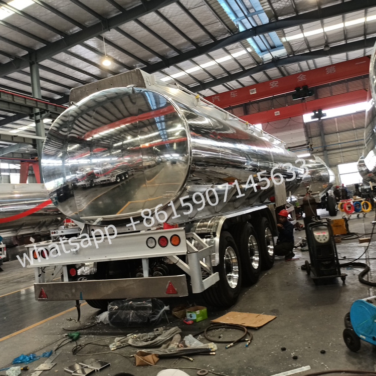 50000liter aluminum alloy tanker fuel oil trailer fuel tank semi trailer for sale