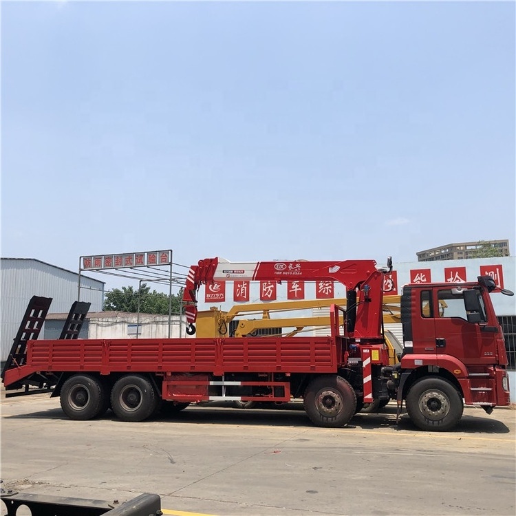 8x4 Shacman cargo truck 16 ton 20 ton crane with truck