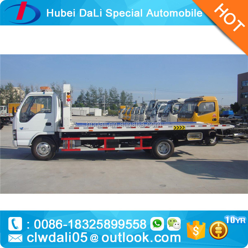 4 ton isuzu dongfeng foton 4x2  flatbed towing truck tow truck wrecker for sale