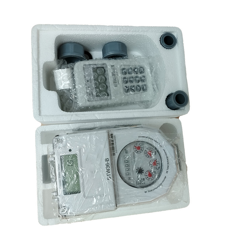 wireless remote split type CIU smart  plastic STS prepaid water meter