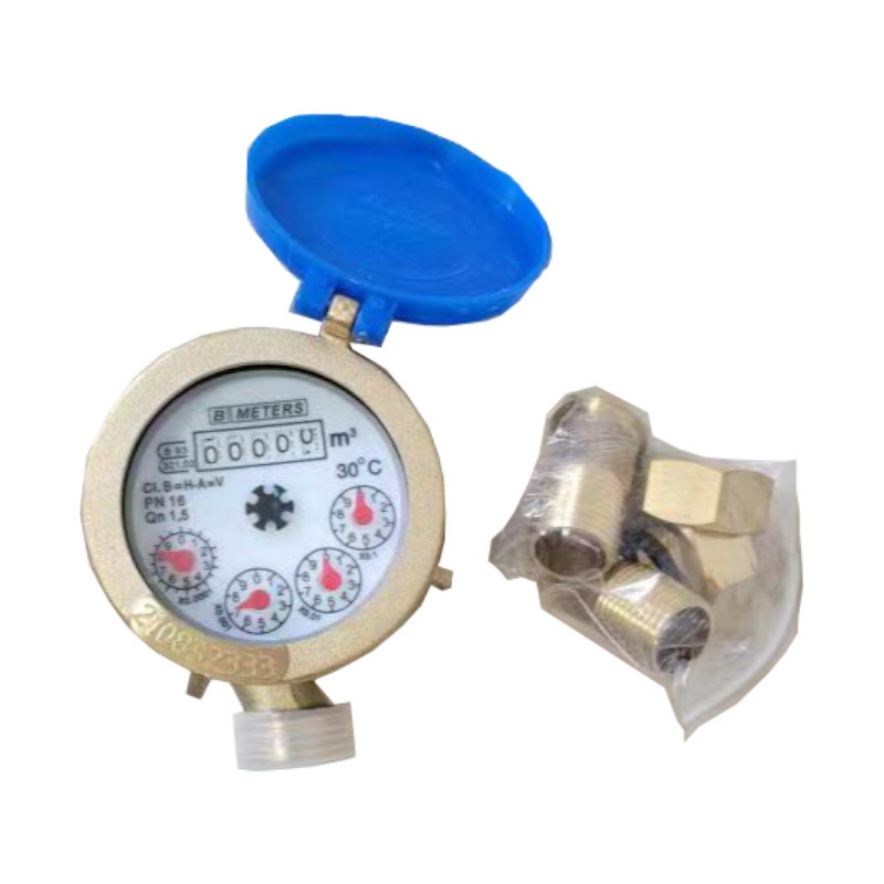 NPT/PT dry type 110mm single jet brass cold mechanical  water meters