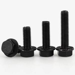 Grade 8.8 galvanized flange external hexagonal screws, flange surface padded bolts, anti-slip screws M4M5M6M8M10M12