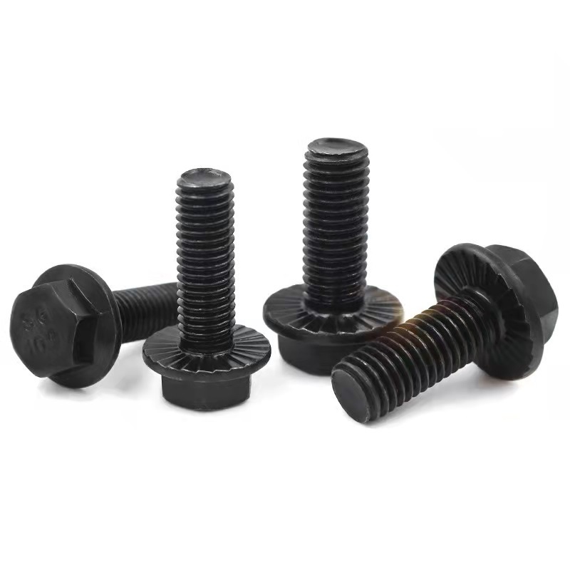 Grade 8.8 galvanized flange external hexagonal screws, flange surface padded bolts, anti-slip screws M4M5M6M8M10M12