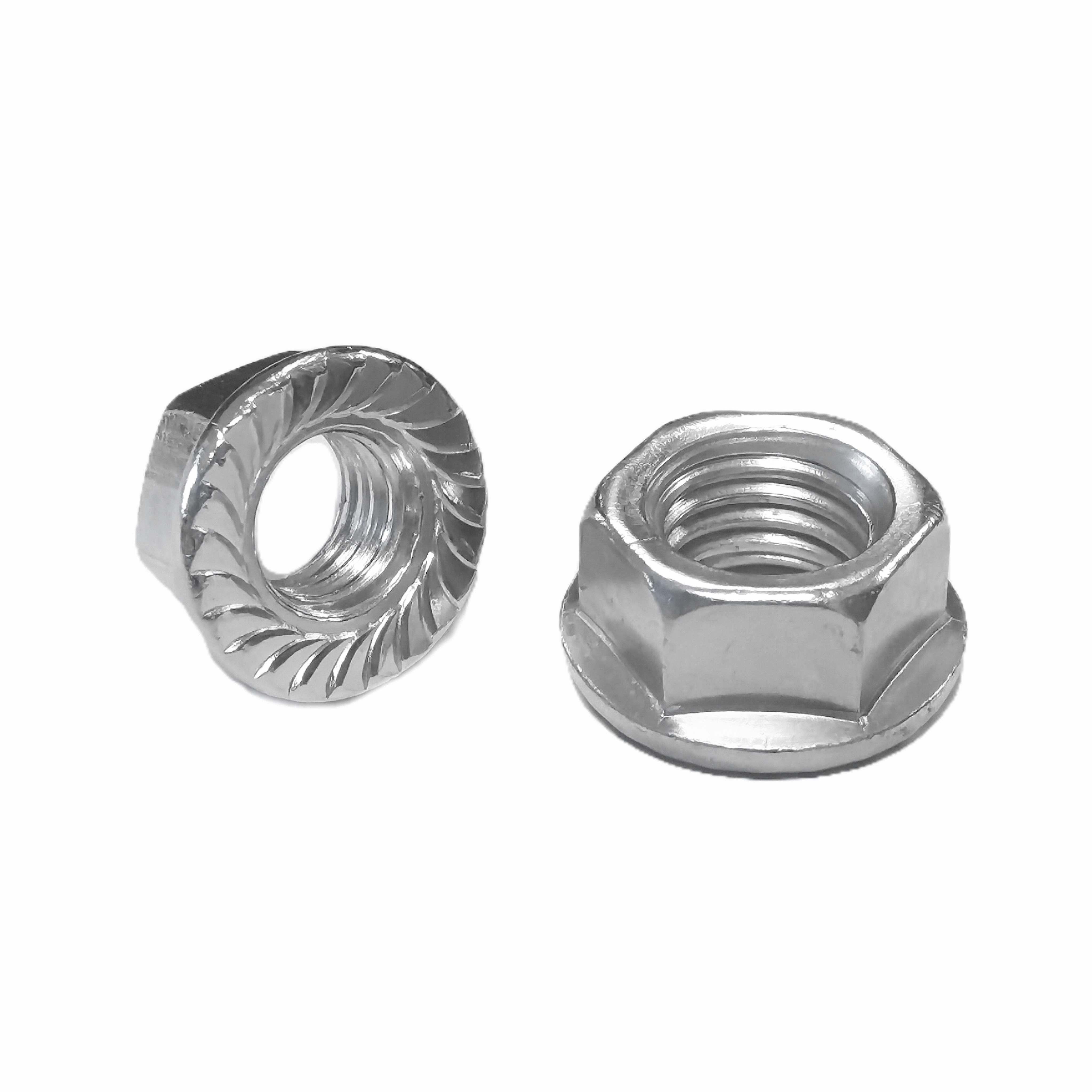 Fastener Nuts Best Price High Quality Galvanized Grade 4.8 Serrated Self Locking Hot Dip Galvanized Nut DIN6923 Hex Flange Nut