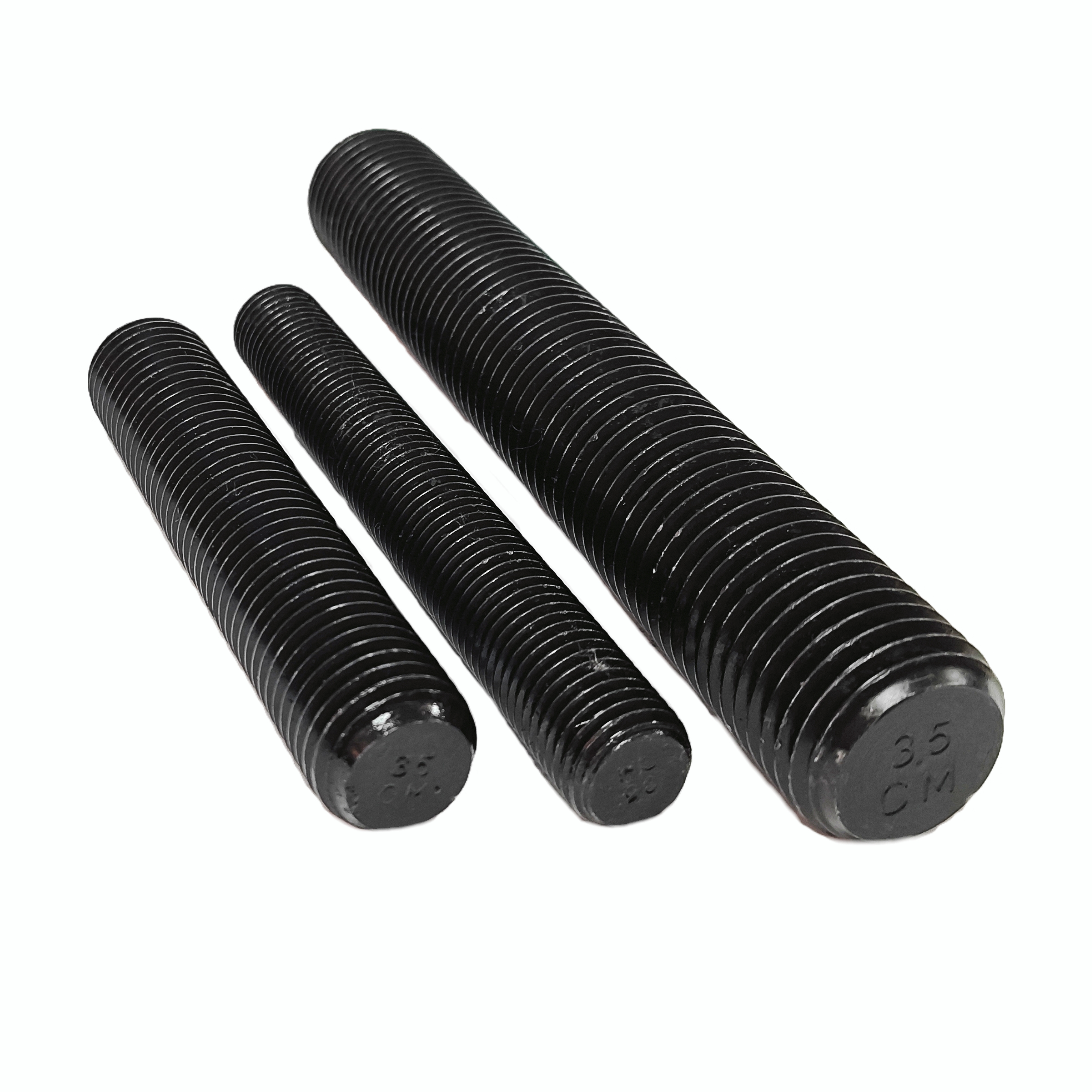 Factory Price Threaded Bar Grade 8.8/10.9/12.9 galvanized Black carbon steel gi Stud threaded rods ASTM A193 2H Nut B7