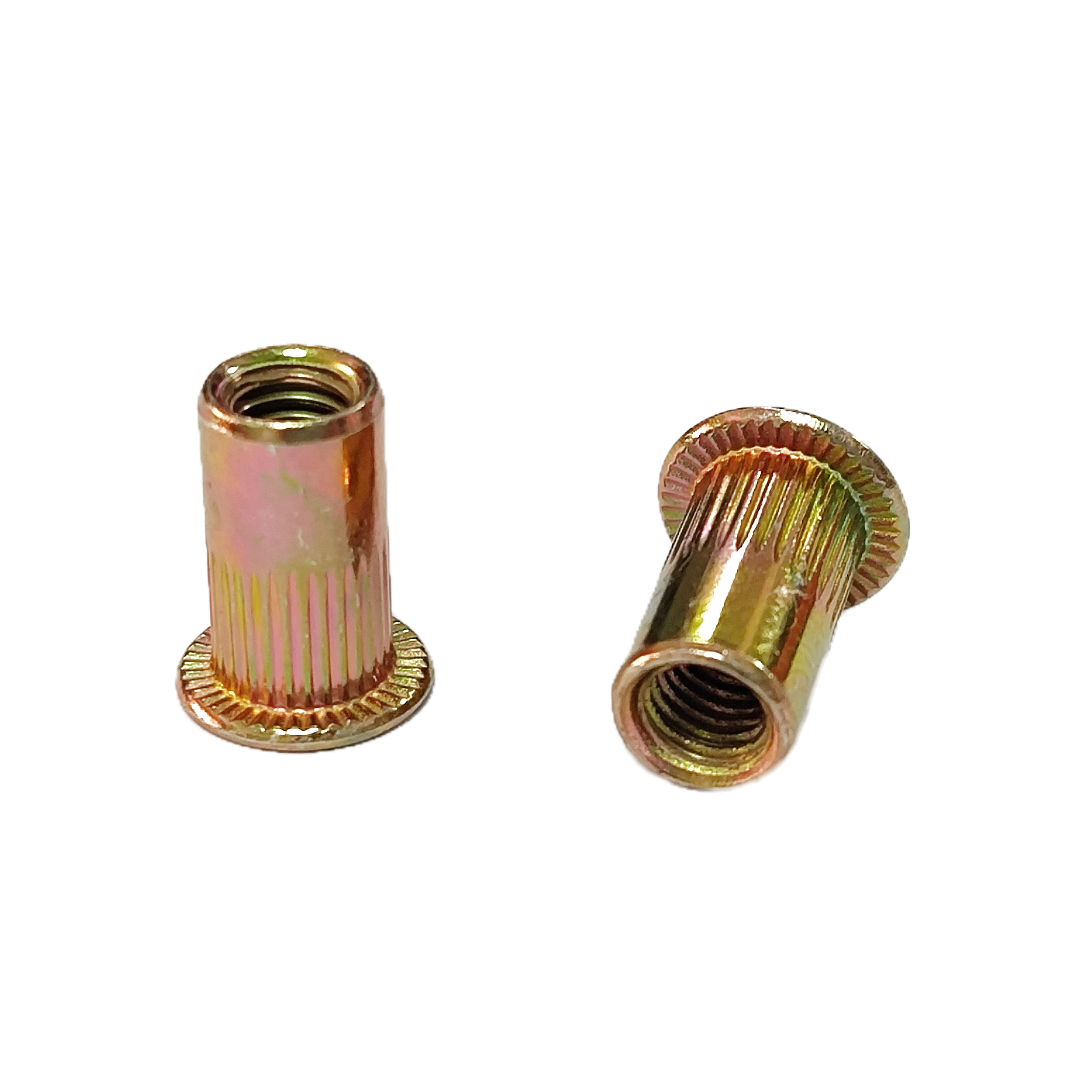 M3 M4 M5 M6 M8 M10 M12 Flat Head Blind Rivet Nut Knurled Flat Round Head Rivet Nut GB/T 17880.1 Steel GB Customized Colors