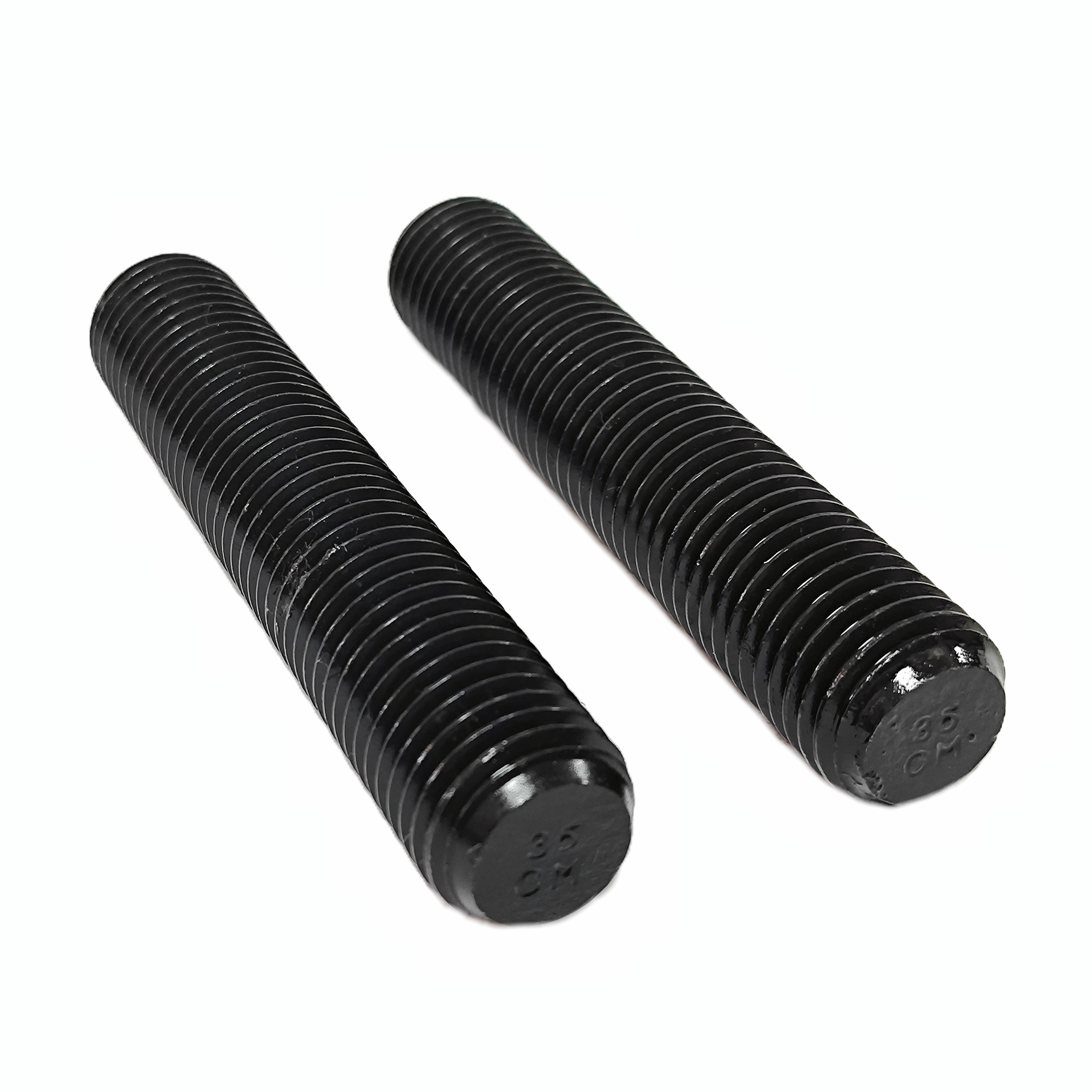 Factory Price Threaded Bar Grade 8.8/10.9/12.9 galvanized Black carbon steel gi Stud threaded rods ASTM A193 2H Nut B7