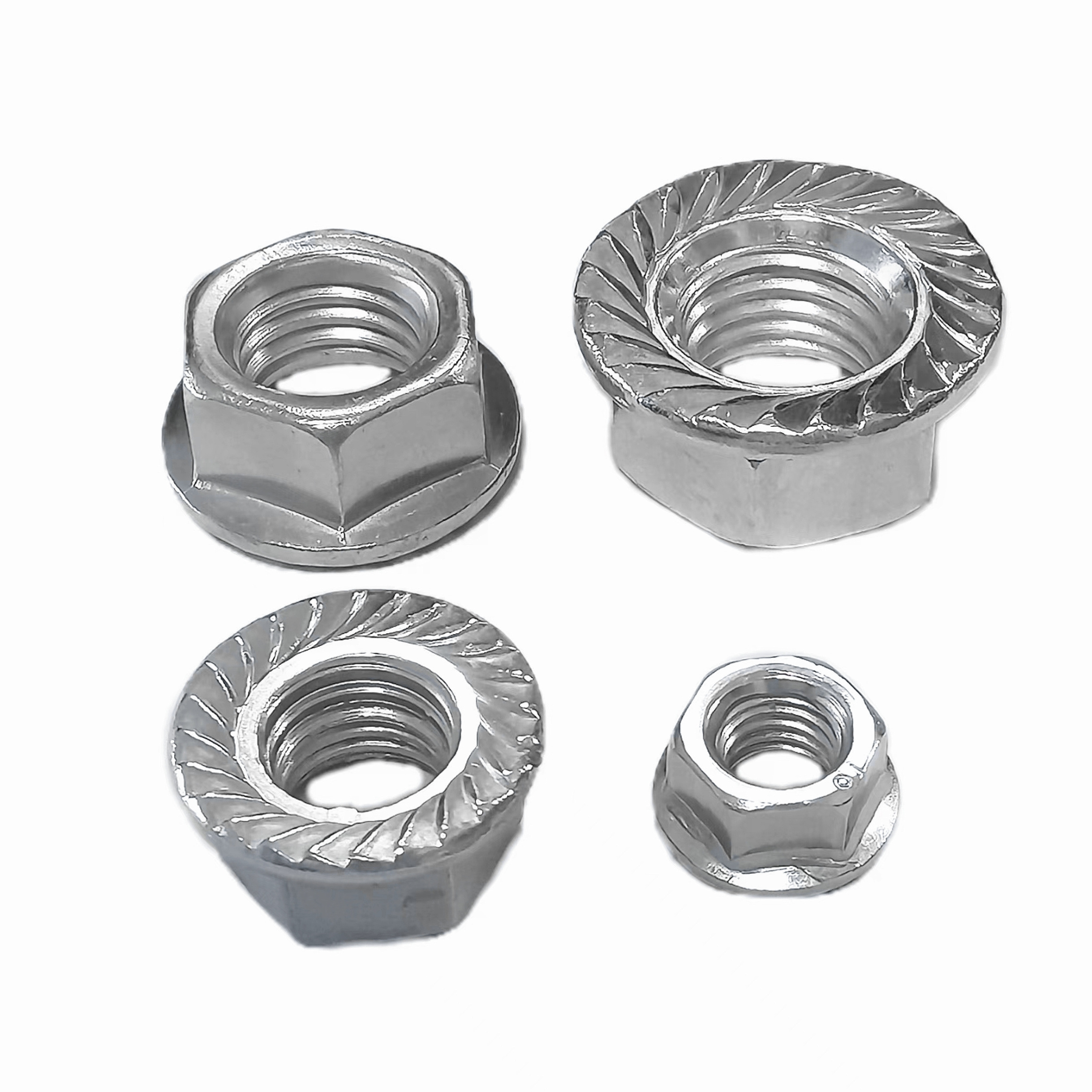 Fastener Nuts Best Price High Quality Galvanized Grade 4.8 Serrated Self Locking Hot Dip Galvanized Nut DIN6923 Hex Flange Nut