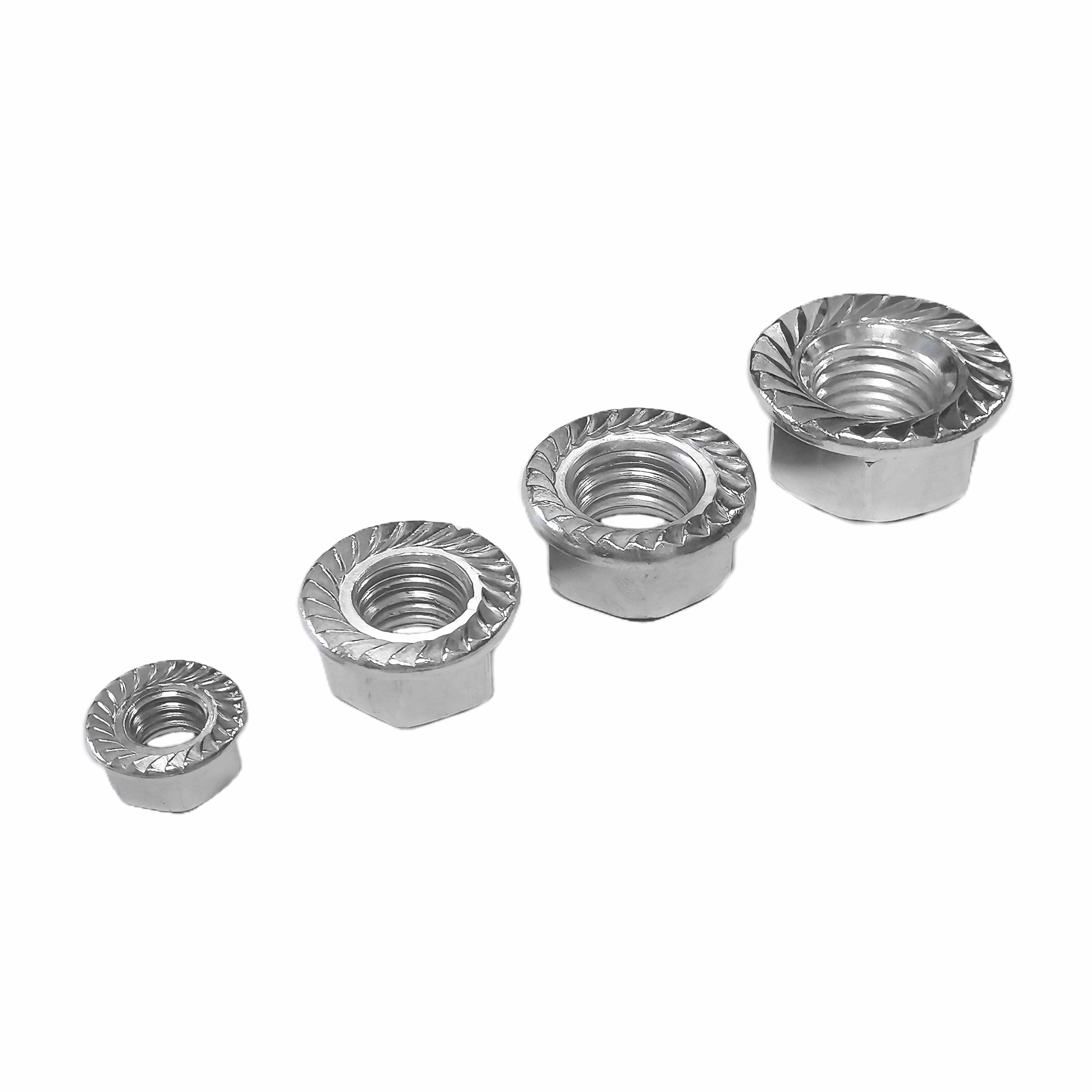 Fastener Nuts Best Price High Quality Galvanized Grade 4.8 Serrated Self Locking Hot Dip Galvanized Nut DIN6923 Hex Flange Nut