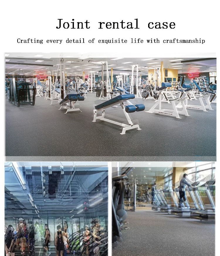 Elastic Gym Rubber Flooring Tiles with EPDM Granules Protective Weight Lifting Flooring Mat