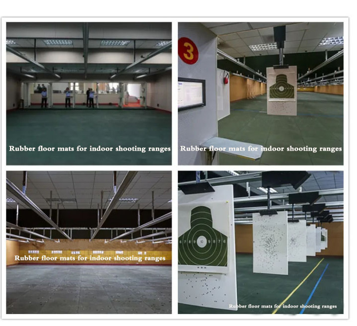 High density rubber pad wall tiles for shooting ranges