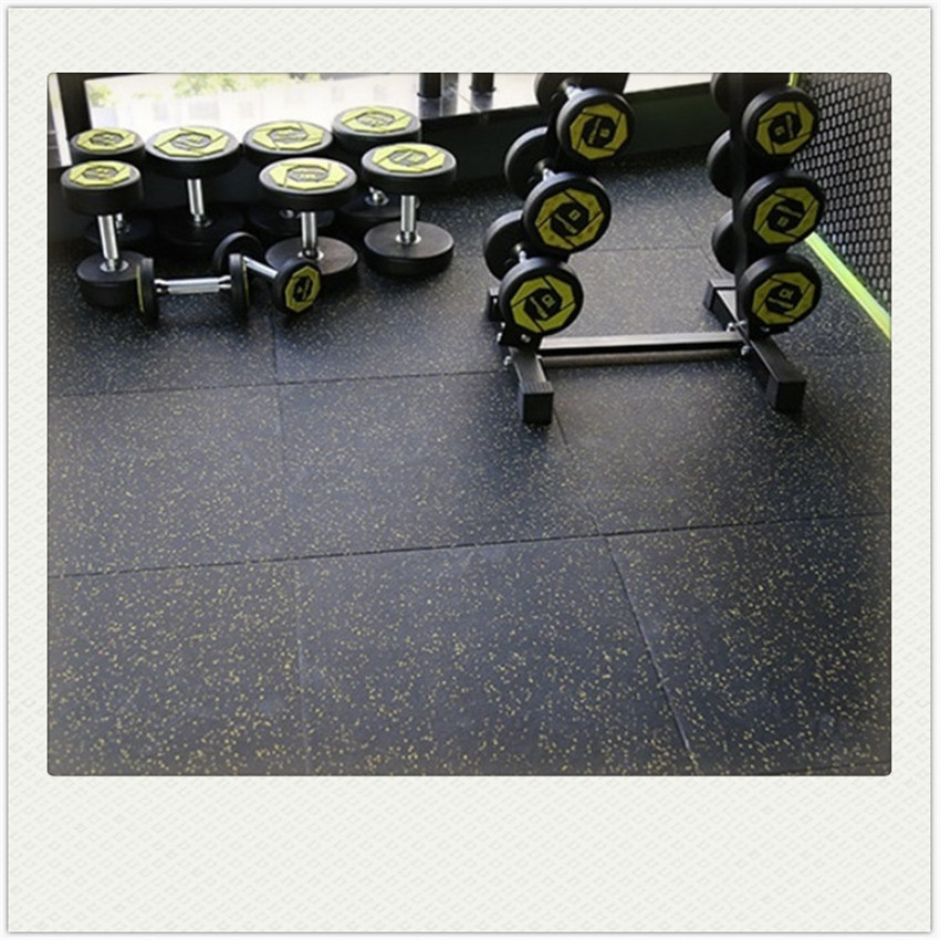 Elastic Gym Rubber Flooring Tiles with EPDM Granules Protective Weight Lifting Flooring Mat