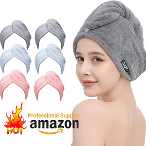 Private Label Quick Dry Microfiber Towel Hair Salon Turban Wrap Micro Fiber Hair Towel