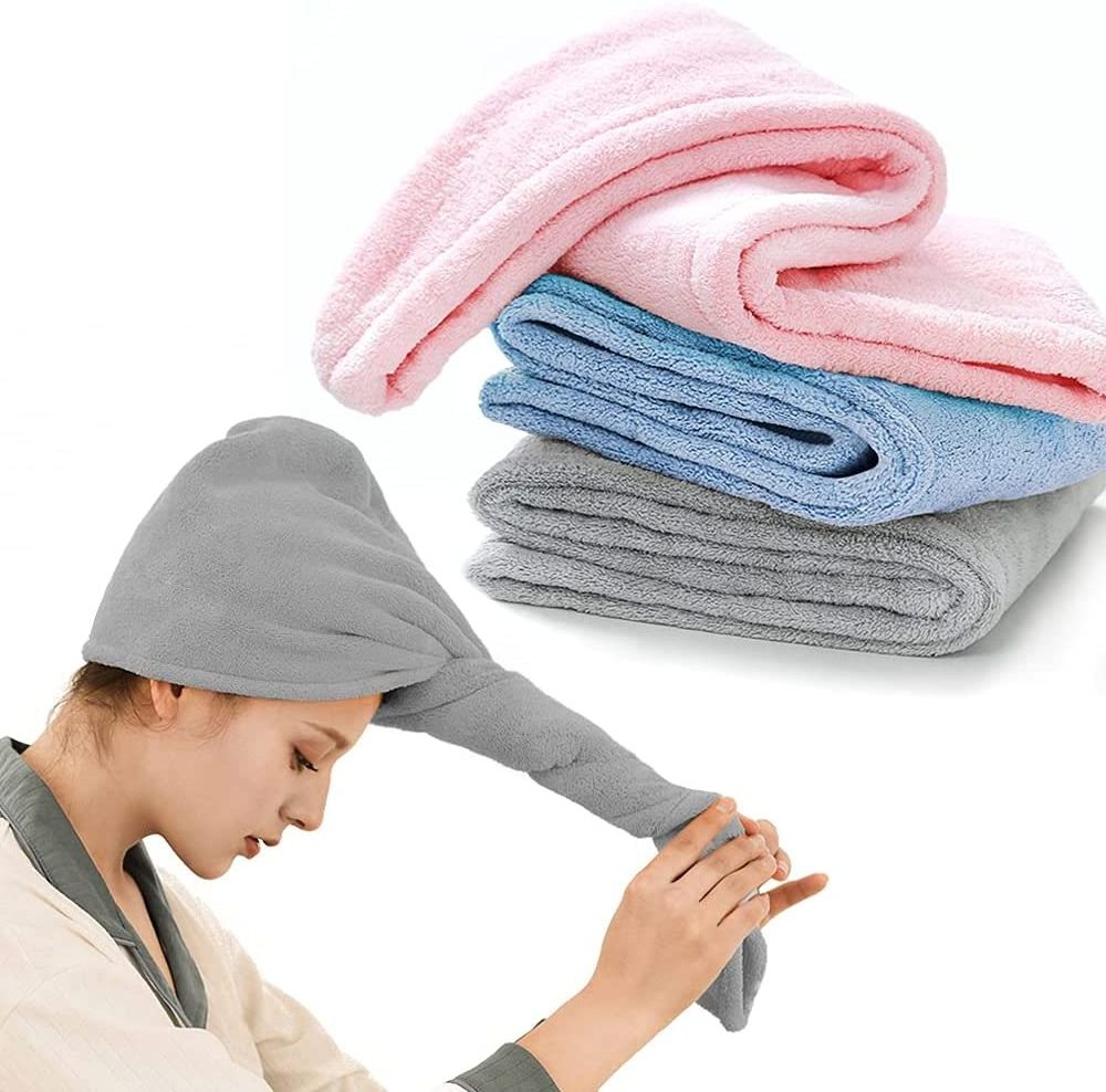 Private Label Quick Dry Microfiber Towel Hair Salon Turban Wrap Micro Fiber Hair Towel