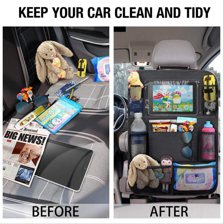 High Quality Car Backseat Organizer Car Organizers With Touch Screen Tablet