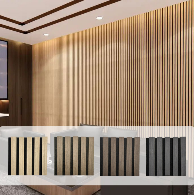 108'' height 270 cm natural oak soundproof acoustic wood wall slat panel