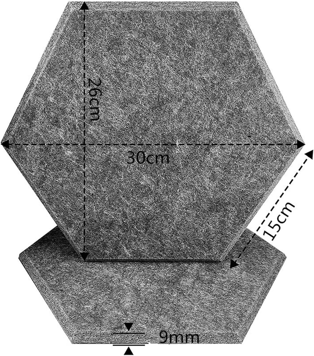 Sound Proof Hexagonal Foam Panels High Density Polyester Fiber Acoustic Panels for Home Studio