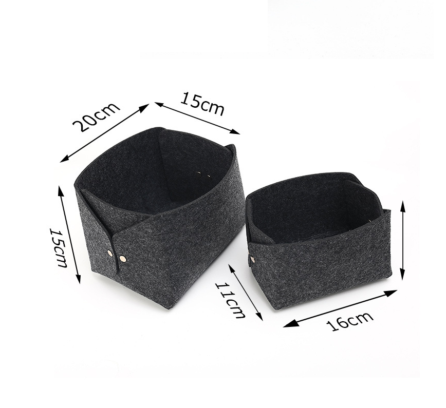 Premium Felt Storage CaseOrganizing Basket Felt,Coin Valet Tray Storage Box for Home/OfficeContainers/Jewelry/Key/Wallet/Watches