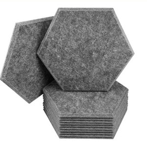 Sound Proof Hexagonal Foam Panels High Density Polyester Fiber Acoustic Panels for Home Studio