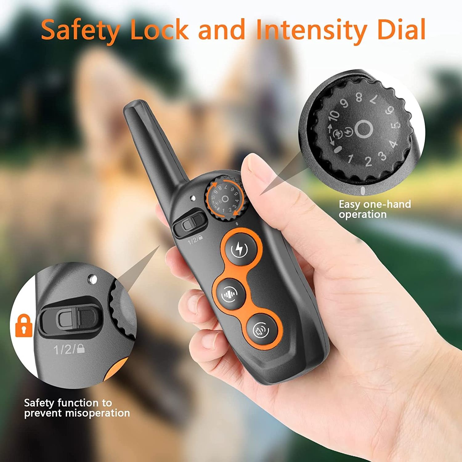 2023  Electric Shock Self Defense Stop Barking Dog Remote Training Shock Collar Slave Puppy Training Dog Shock Bark Collar