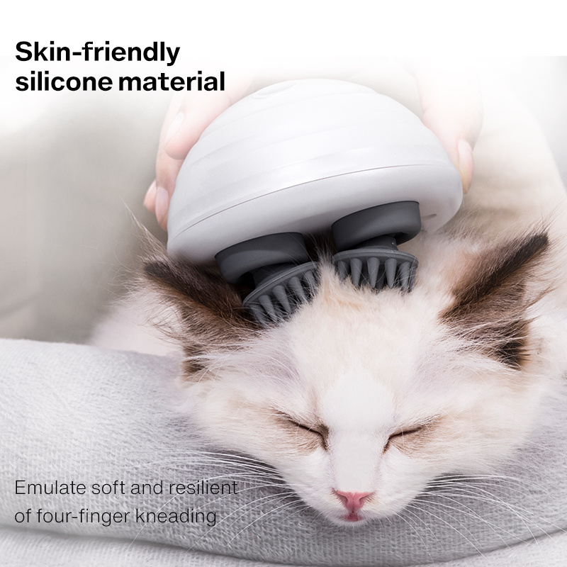 Wireless Small Claw Automatic Multi-function Electric Handheld Head Cat Dog Pet Eletronic Head Massager With Replaceable Heads