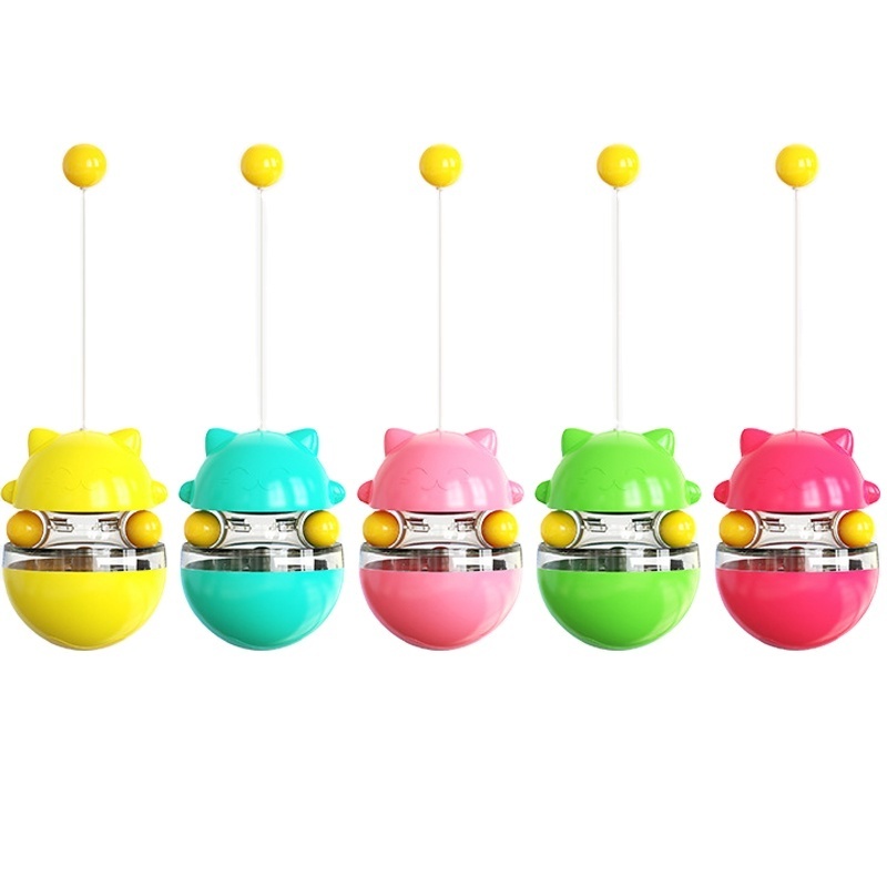 2022 Manufacturer Wholesale dispenser leakage Tumbler Blue Pink Green Yellow Dog Cat Feeder Toys