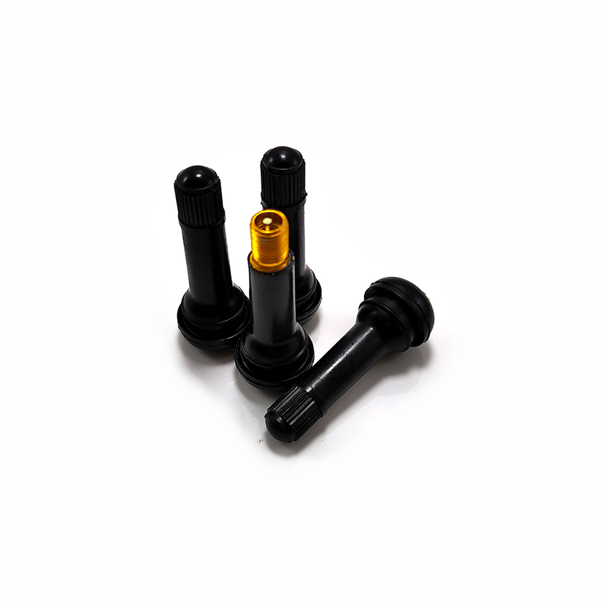 Snap-In Rubber Tire Valve Stems Medium Black TR414 For Tubeless Tire Valve