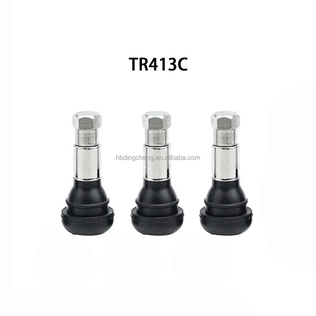 TR415C Tubeless Tire Chrome Plated Snap-in Tire Valve Metal Valve Stem For Automotive Trucks Motorcycles Electric Cars