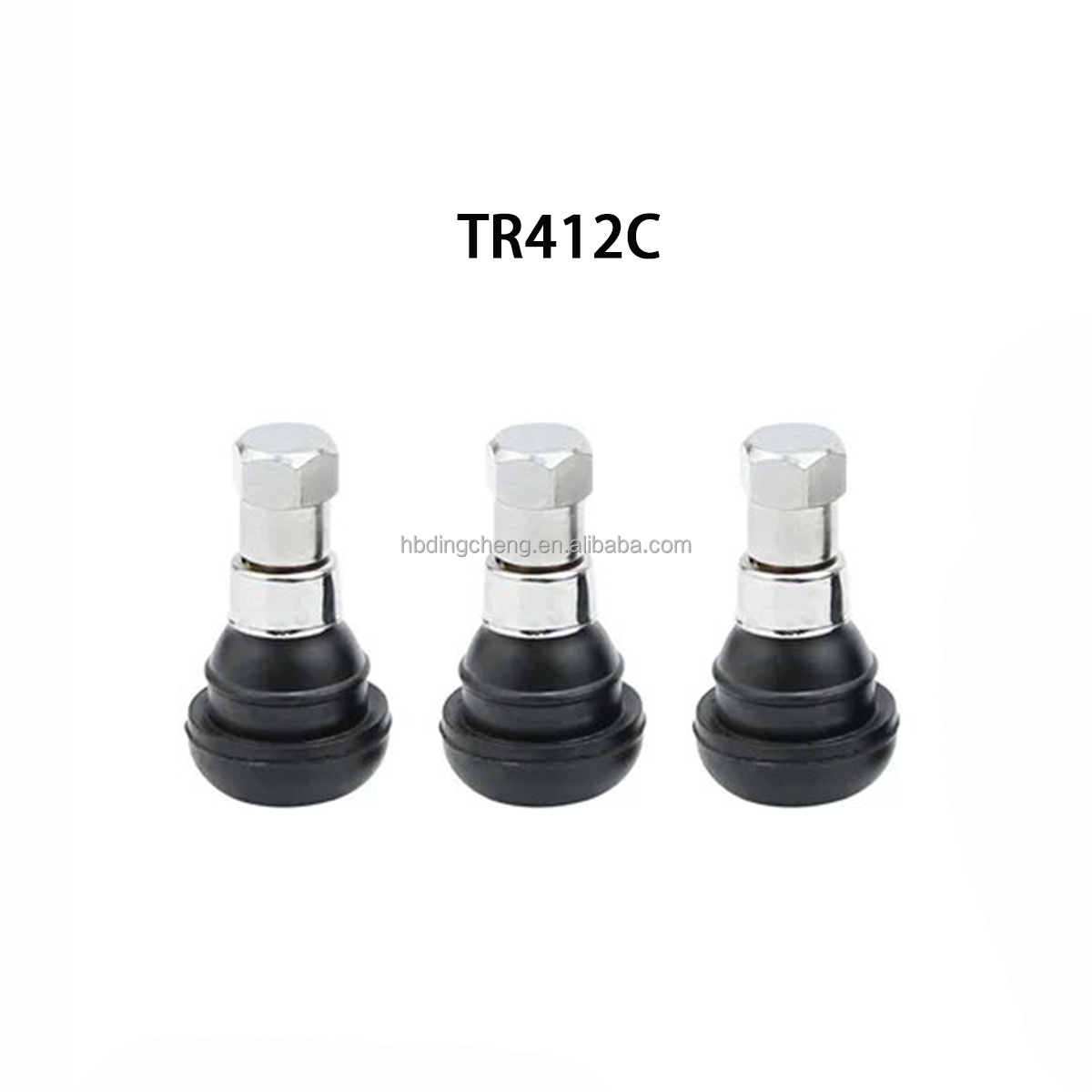 TR415C Tubeless Tire Chrome Plated Snap-in Tire Valve Metal Valve Stem For Automotive Trucks Motorcycles Electric Cars