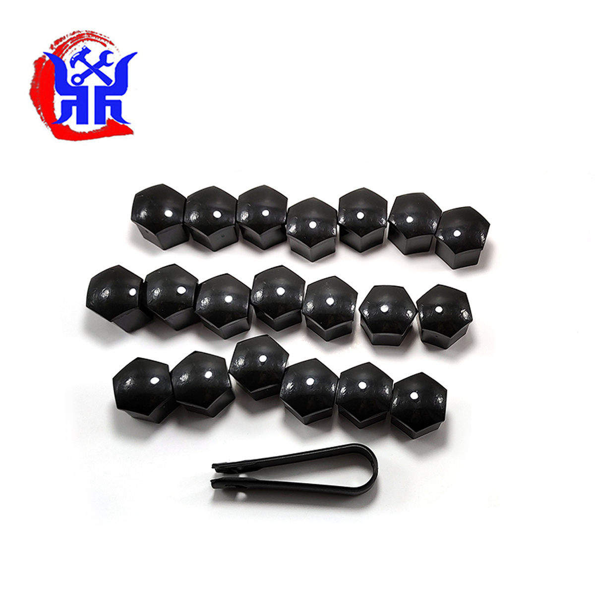 Black Universal Auto Hub Screw Cover Car Wheel Bolt Caps Bolt Rims 21mm For VW BMW AUDI BENZ SKODA