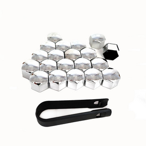 21mm Wheel Nut Caps Chrome Silver Lug Nut Caps Compatible with Toyota Camry Besturn X40 B50 T33 MAZDA M6