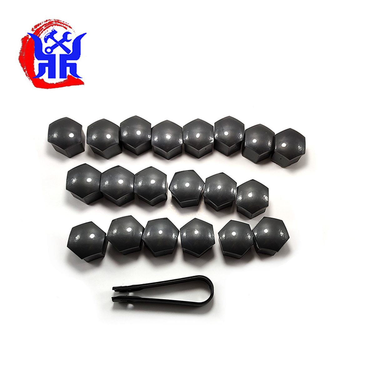 20Pcs 17mm Car Hub Screw Cover Auto Wheel Nut Caps Bolt Rim Accessories Black