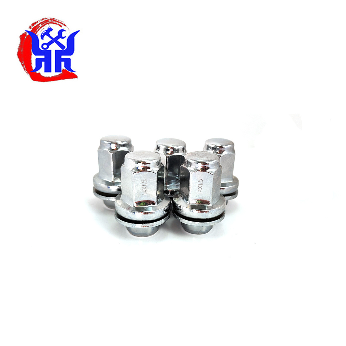 For Toyota Alloy Steel Mag Seat Wheel Nut M14*1.5 48mm Tall Chrome Silver Lug Nuts