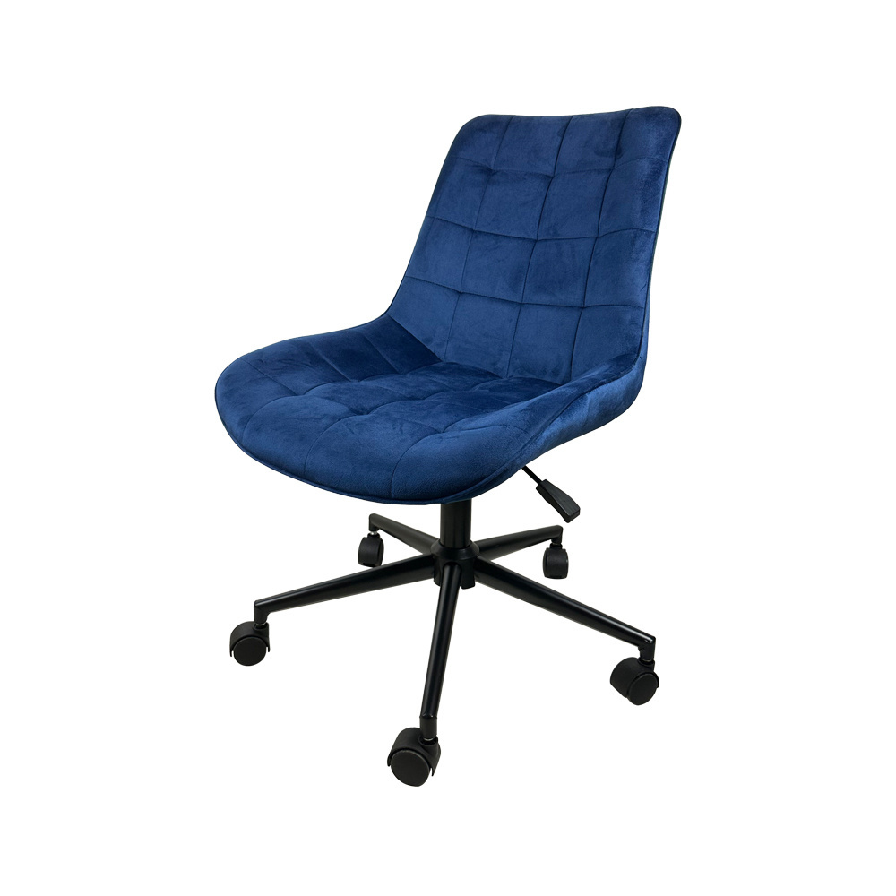 Dining Furniture High Quality Nylon 5 Star Base with Castors Velvet Upholstered Seat Swivel Office Chair