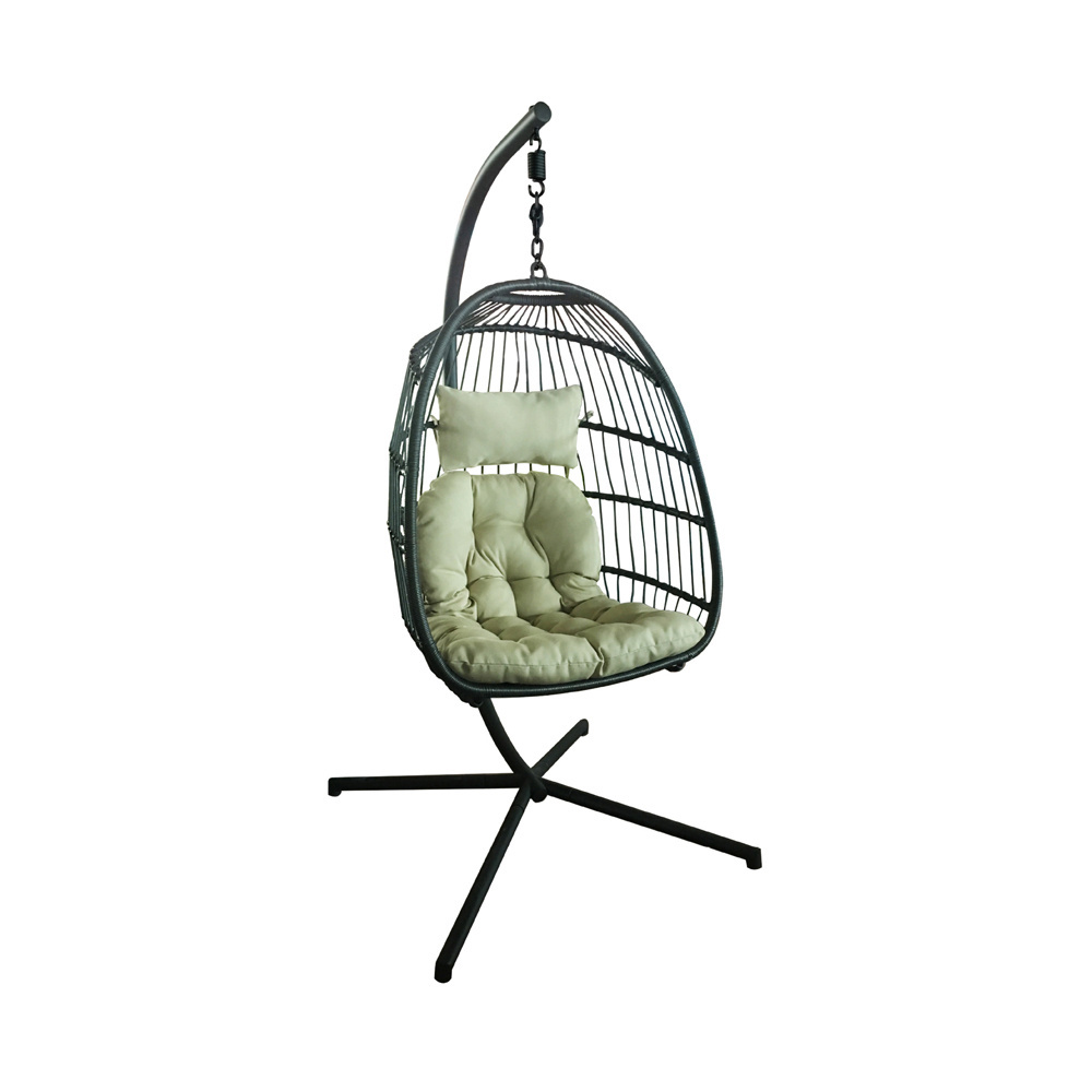 Wholesale Foldable Swing Hanging Rattan Indoor Hanging Chair Outdoors Rattan Chair