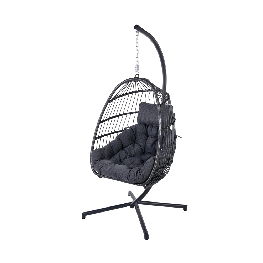 Wholesale Foldable Swing Hanging Rattan Indoor Hanging Chair Outdoors Rattan Chair